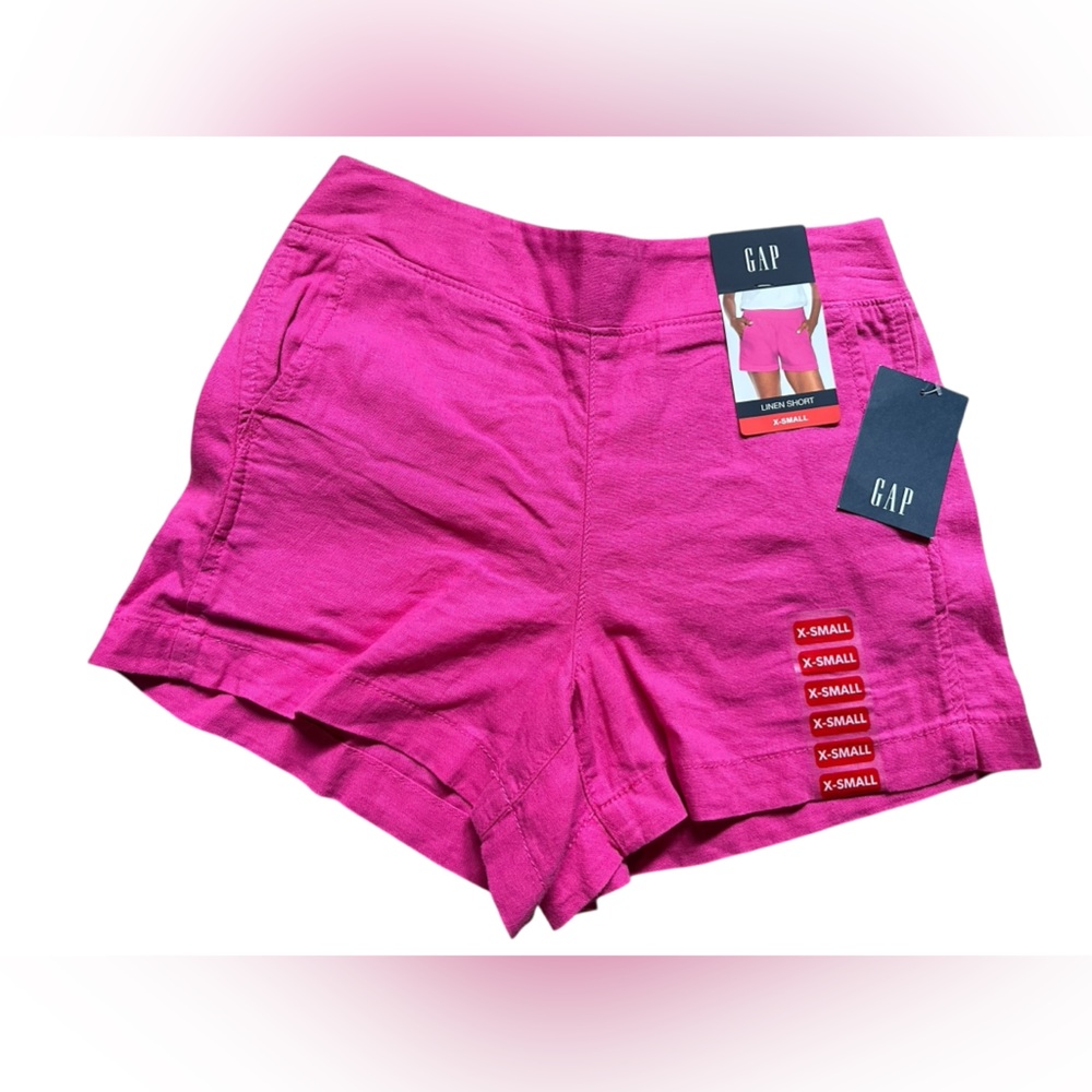 GAP NWT VERY BERRY LINEN SHORTS SIZE XS
